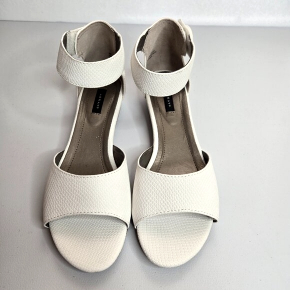 Array Havana White Snake Print Ankle Strap Low We… - image 2